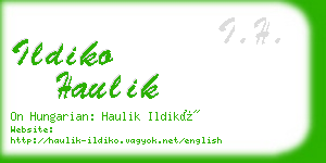 ildiko haulik business card